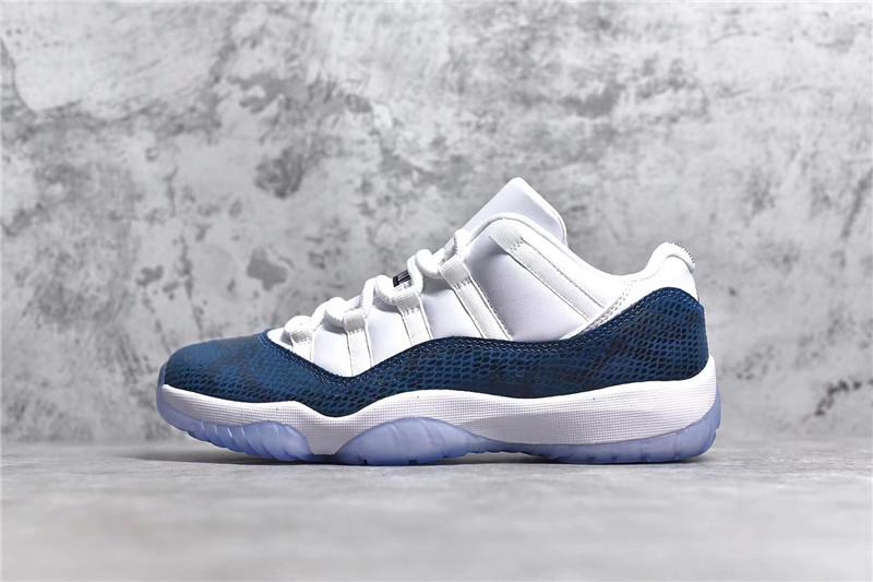 PK GOD Air Jordan Retro XI 11 LOW Navy Blue Snakeskin real snakeskin ready to ship